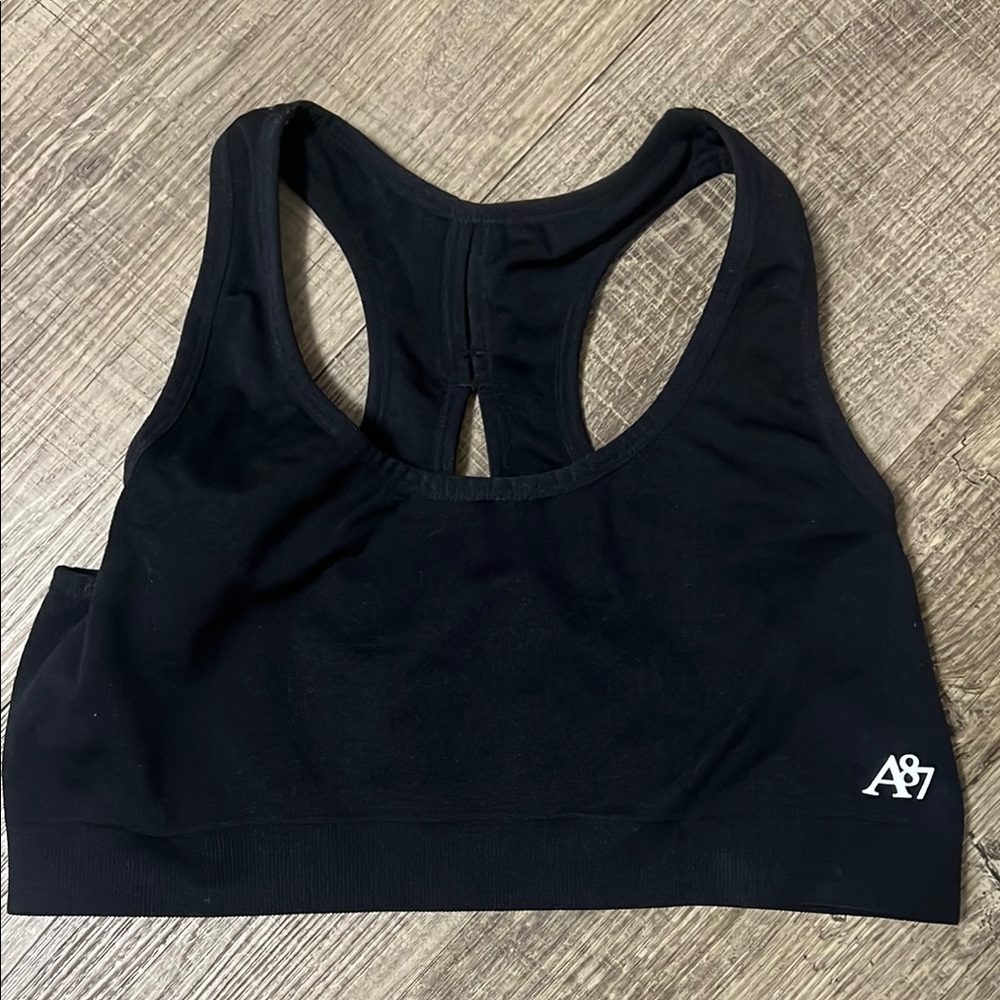 Aeropostale Black Sports Bra Racerback Design